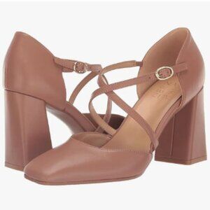 Naturalizer Women's Leesha Strappy Closed Toe Block Heel Pump